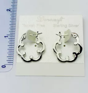 DaneCraft Tarnish Free 925 Sterling Silver Hoop Earrings - Picture 1 of 4