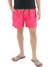 INC Men's Regular Fit Quick Dry Solid 5 Swim Trunks Pink Size XX-Large