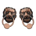2x Mini Cabinet Pull Red Bronze Lion Cupboard Handle Ring 48*29mm Decor Hardware