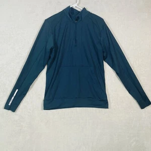 ALPHALETE 1/4 Zip Pullover Mens Small Navy Blue Gym Activewear LDB MORE-1502 - Picture 1 of 5