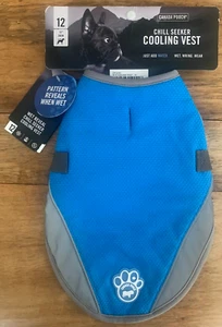 Nuevo con etiquetas ~ Chaleco enfriador buscador de frío azul perro perro canadiense, 12" perro pequeño 8-12 libras. - Imagen 1 de 7