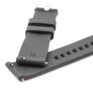 Bransoletka do Samsung Galaxy Watch 42mm S żebrowana silikonowa czarna - Zdjęcie 1 z 2