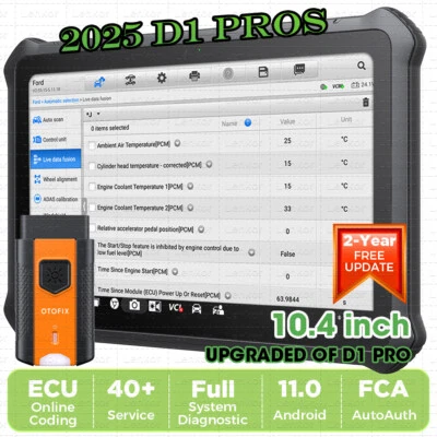 2025 OTOFIX D1 PROS OBD2 Bidirectional Scanner Full System Diagnostic Key Coding - Image 1 of 4