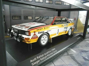 AUDI Quattro Rallye taglia B 1984 Monte Carlo #1 vincitore Röhrl HB li minichamps 1:18 - Foto 1 di 5