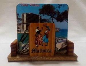6 Sottobicchieri Mallorca legno + supporto collezione birra liquore cocktail kit - Foto 1 di 4