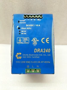 CHINFA ELECTRONICS DRA240-24A SWITCH MODE DIN RAIL POWER SUPPLY - Picture 1 of 8