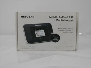 NETGEAR AC1200 AirCard 797 (AC797-100NAS) 4G LTE Wi-Fi Mobile Hotspot - Black - Zdjęcie 1 z 4