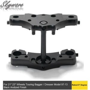 6 Grad Raked Gabelbrücke 21" 23" Rad für Harley Touring FLHT FLHX FLTR 97-13 - Bild 1 von 11