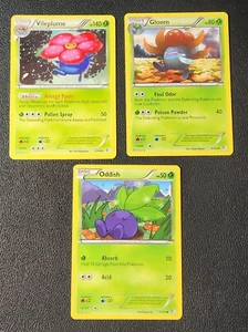 Vileplume 3/149 NM, Gloom 2/149 NM, Oddish 1/149 LP Pokemon Boundaries Crossed - Picture 1 of 2