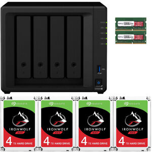 Synology DS920+ 4 Bay DiskStation 8GB & 16TB (4x4TB) Seagate Ironwolf NAS Drives