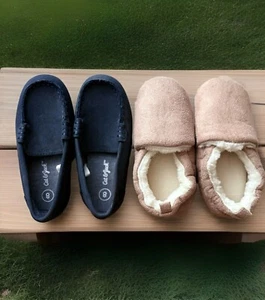 Shoe Bundle (Size 7.5-8) – H&M Slippers + Slip-On Loafers - Picture 1 of 12