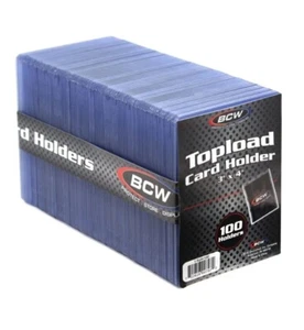 BCW Standard 3x4 Trading Card Top Loader Protectors✅100 Count✅ - Picture 1 of 8