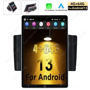 Vertical Car Stereo Radio 4+64GB Android 13 2DIN FM Touch Screen GPS Bluetooth - Picture 1 of 15