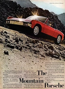 Porsche 914 1972 ""The Mountain Porsche"" anuncio en color original - Imagen 1 de 1