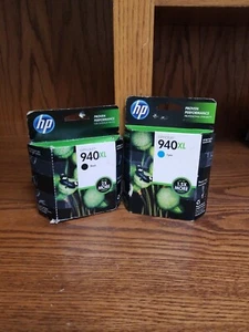 CARTUCHOS DE TINTA HP OFFICEJET 940XL NEGRO Y CIAN - SELLADOS CADUCADOS - Imagen 1 de 6