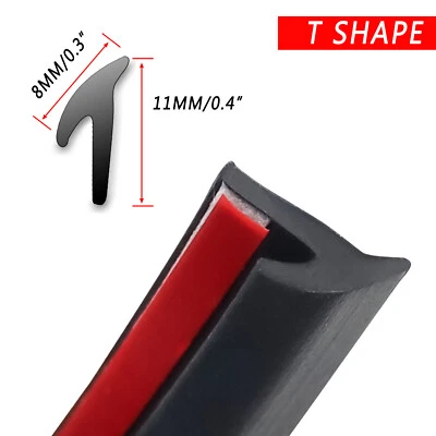 2M Autotürdichtung Gummidichtung Selbstklebend Dichtband Kfz Tür Fenster T-Typ - Bild 1 von 4