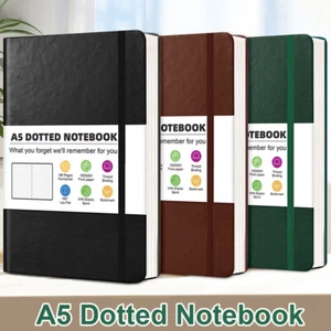 A5 Dotted Journal Lined Notebook Work Writing Hardcover Thick Paper 5.7''×8.4'' - Picture 1 of 15