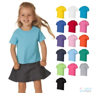 T-Shirt Unisex Kleinkind Kinder Basic Baumwolle Jersey einfach Rundhalsausschnitt 3301T 3301J - Bild 1 von 24