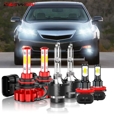 Светодиодная ксеноновая фара для Acura RDX 2008-2017 - 6000K + противотуманные фары комбинированный комплект из 6 ламп - Изображение 1 из 4