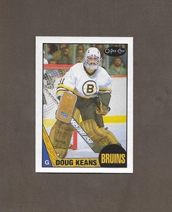 1987-88 OPC 147 Doug Keans BRUINS O Pee Chee High Grade Hockey