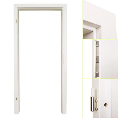 HORI Zarge Weißlack Eckkante glatt gefälzt inkl. Schließblech & Band Bausatz