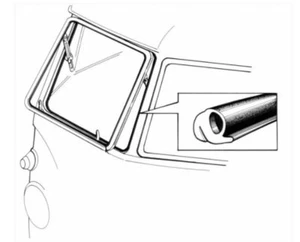 Par de sellos de ventana a carrocería Safari para pantalla dividida 55-67 cámper combi dividido t2 - Imagen 1 de 2