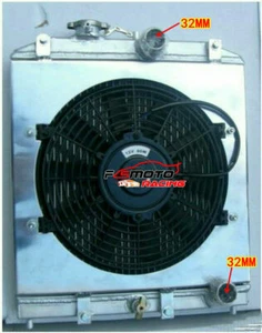 3 Row FOR 1992-2000 Honda Civic EK EG B16 B18 Aluminum RADIATOR + shroud + fan - Picture 1 of 8