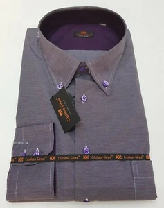 CAMICIA COTONE TAGLIE FORTI GRISAGLIETTA CRISTIANO GIRANI VIOLA CHIARO 4 XL - Foto 1 di 4
