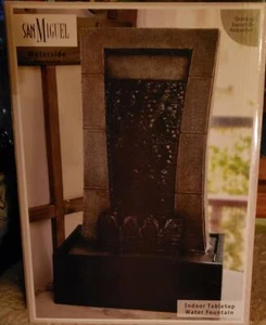 New San Miguel Soothing Sounds Indoor Tabletop Waterside Fountain 9.5"x7"x15"H - Picture 1 of 1