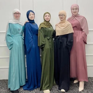 Maxi Vestido Largo Abaya Musulmán Mujeres Noche Caftán Batas Islámicas Vestidos Dubai - Imagen 1 de 35