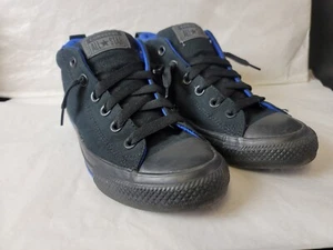 Converse Chuck Taylor All Star Blue/Black Mens Sz 5 Mid Top Shoes - Picture 1 of 12