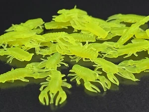 (30) 1" MINI CRAW "Chartreuse" Crappie Panfish Jig Crawfish Lure Soft Plastic - Picture 1 of 3