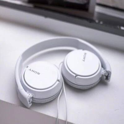 Sony MDR ZX110 White Headphones Stereo Extra Bass Comfortable Portable Design - Image 1 of 4