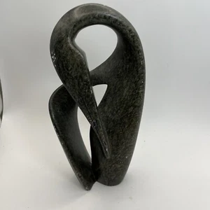 "Escultura de cigüeña de piedra Shona tallada de Zimbabue 9x5"" pesa 2 libras" - Imagen 1 de 7