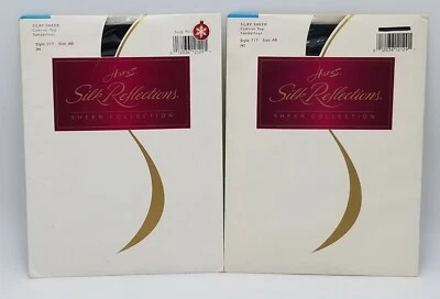 Pantimedias Hanes Silk Reflections Control Top Puntera Transparente Estilo 717 AB Granny Core Foto 1 de 2