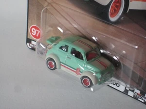 Hot Wheels '60s Fiat 500D Modificado Pale Green 55mm Real Riders - Picture 1 of 2