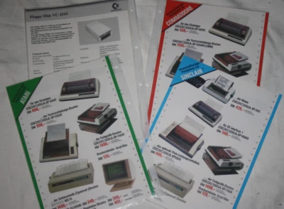 Commodore C64 VC-1541 Sinclair Atari  1984 Preislisten Werbung Broschüren Retro - Bild 1 von 4