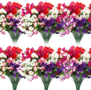 24 Bundles Artificial Flowers for Outdoors Indoor, No Fade Fake Morning Glory... - Picture 1 of 7