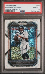 2022 Prizm Russell Wilson White Sparkle SP #86 PSA 8 - Picture 1 of 2