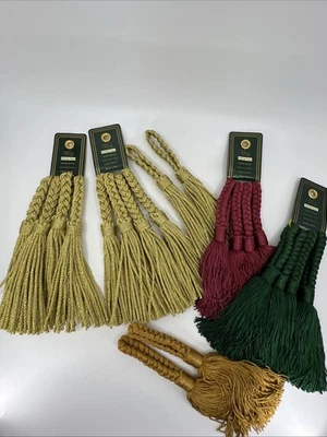 20 servilleteros borla diseño puente madera mixto diseño metalizado dorado verde granate Foto 1 de 4