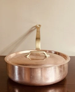 Mauviel M’250 B 9.5” Copper Saute Pan Brass Handle - Picture 1 of 11