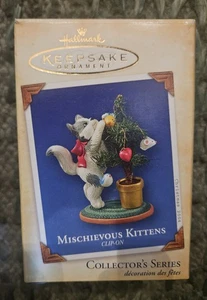 2004 Hallmark schelmische Kätzchen Andenken Clip auf Ornament 6. in Serie - Bild 1 von 2