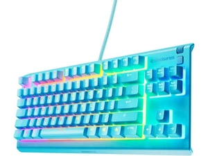 SteelSeries Apex 3 TKL Aqua RGB Gaming Keyboard - Tenkeyless Compact Form - Picture 1 of 5