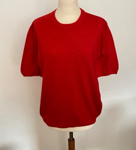 PETER HAHN Pullover Gr. 44 Pure Tasmanian Wool 100 % Schurwolle kurzarm rot - Bild 1 von 7