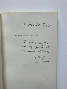 Edmond JABES " Das Buch der Fragen " mit VERSAND auf S.P., Gallimard 1963 - Bild 1 von 3
