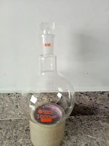 1000ml 24/40 Round Bottom Glass Flask 1L 1-Neck Lab One Neck Chemistry Bottle - Picture 1 of 6
