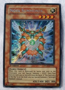 Yugioh 1x Nova Summoner STON-EN065 Secret Rare 1st Edition Near Mint - Picture 1 of 5