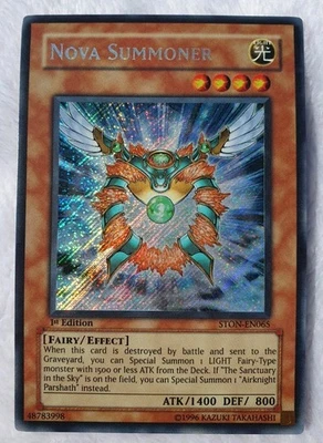Yugioh 1x Nova Summoner STON-EN065 Secret Rare 1st Edition Near Mint - Image 1 of 4