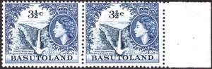 Basutoland 1961-3 3½c indigo & deep ultramarine, MISSING PERF HOLE, SG.73, UM - Picture 1 of 1