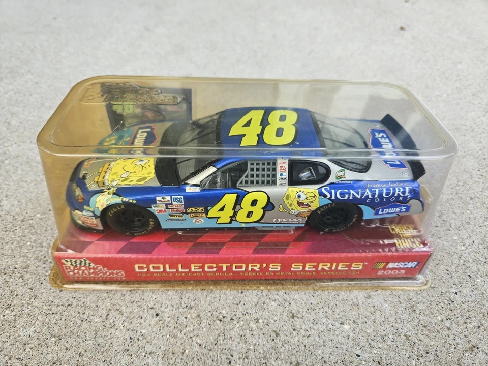 Jimmie Johnson #48 Lowes SpongeBob 1/24 Diecast Racing Champions 2003 Collectors - Image 1 of 1